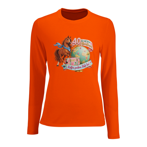 40 und reif fürs Abenteuer – Damen-Langarmshirt