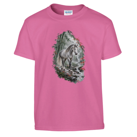 Grauschimmel im Bambuswald – Kinder-T-Shirt