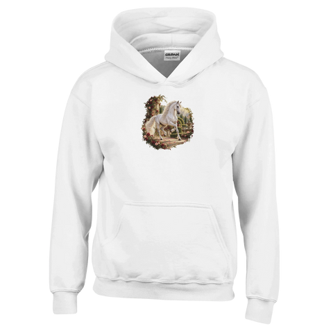 Andalusier im Rosengarten – Kinder-Hoodie
