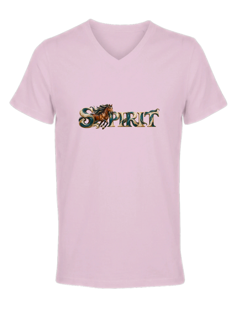 Spirit – Brauner im Galopp – Damen-T-Shirt V-Ausschnitt