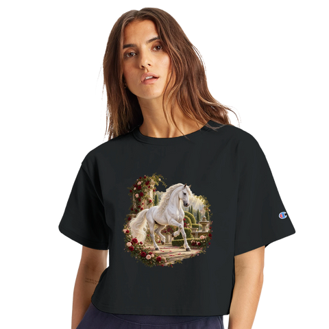Andalusier im Rosengarten – Crop-Top
