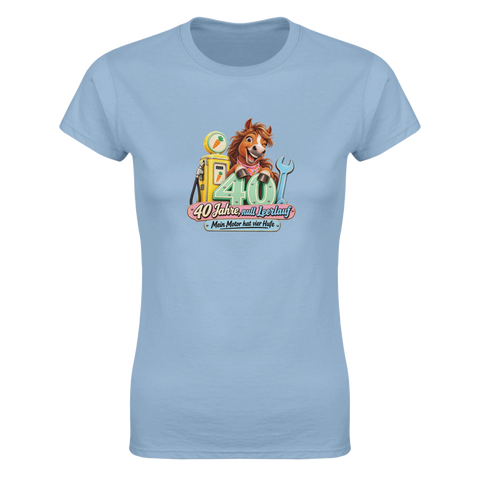 40 Jahre, null Leerlauf – Damen-T-Shirt