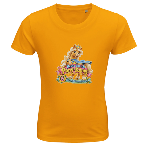 Heute bin ich Pony-König! (6 Jahre) – Kinder-T-Shirt Bio