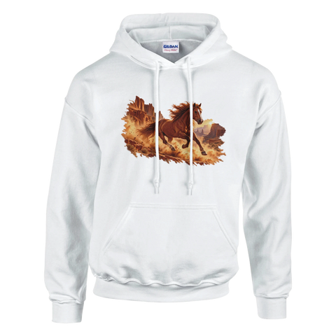 Mustang im roten Canyon – Hoodie