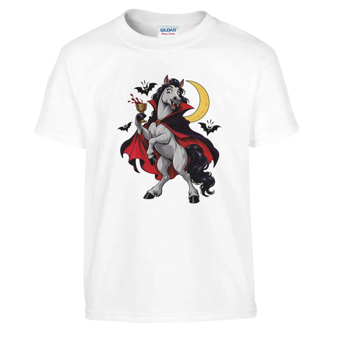 Vampir-Pferd mit Fledermäusen – Kinder-T-Shirt