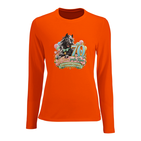 70 Jahre, große Klasse – Damen-Langarmshirt