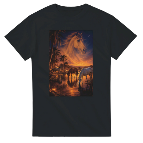 Arabische Oase im Abendlicht – T-Shirt