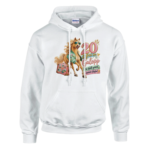 20 und frei im Galopp! – Hoodie