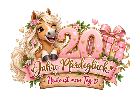 20 Jahre Pferdeglück – Hoodie mit Rückendruck