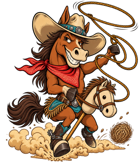 Cowboy auf dem Steckenpferd – Hoodie