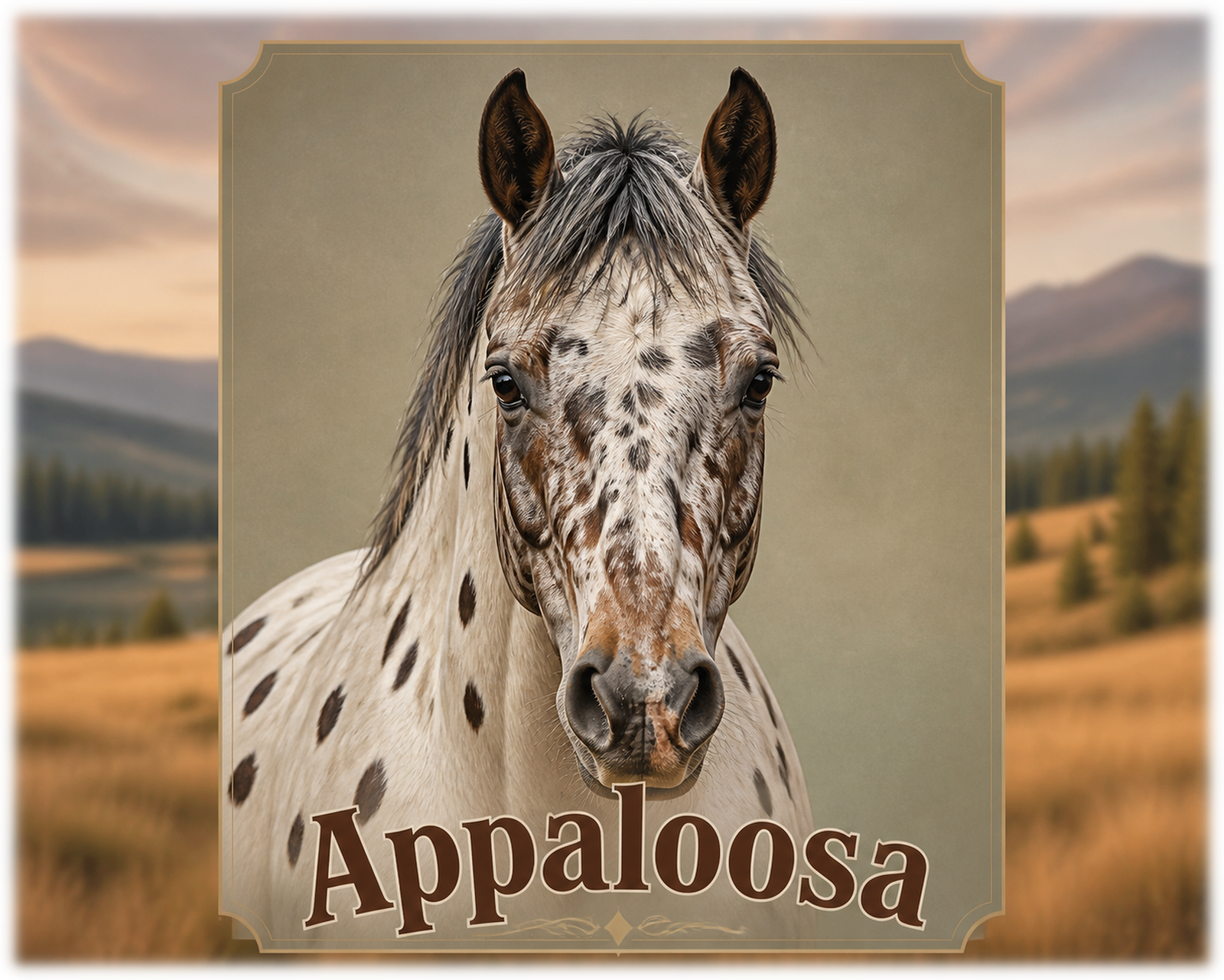 Motiv: Appaloosa – KI-gestaltetes Pferdemotiv