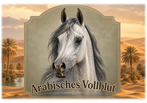Motiv: Arabisches Vollblut – T-Shirt – KI-gestaltetes Pferdemotiv