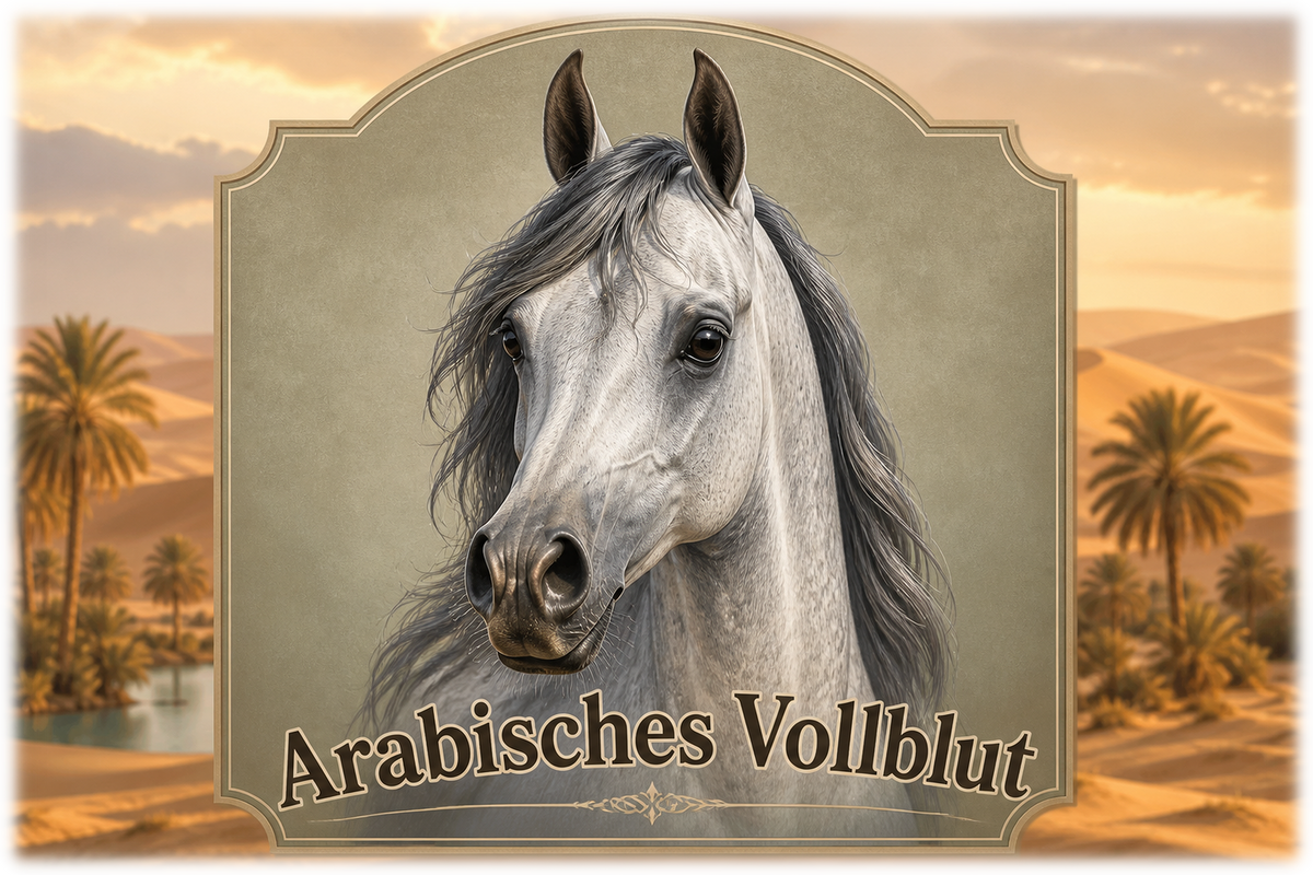 Motiv: Arabisches Vollblut – Hoodie – KI-gestaltetes Pferdemotiv