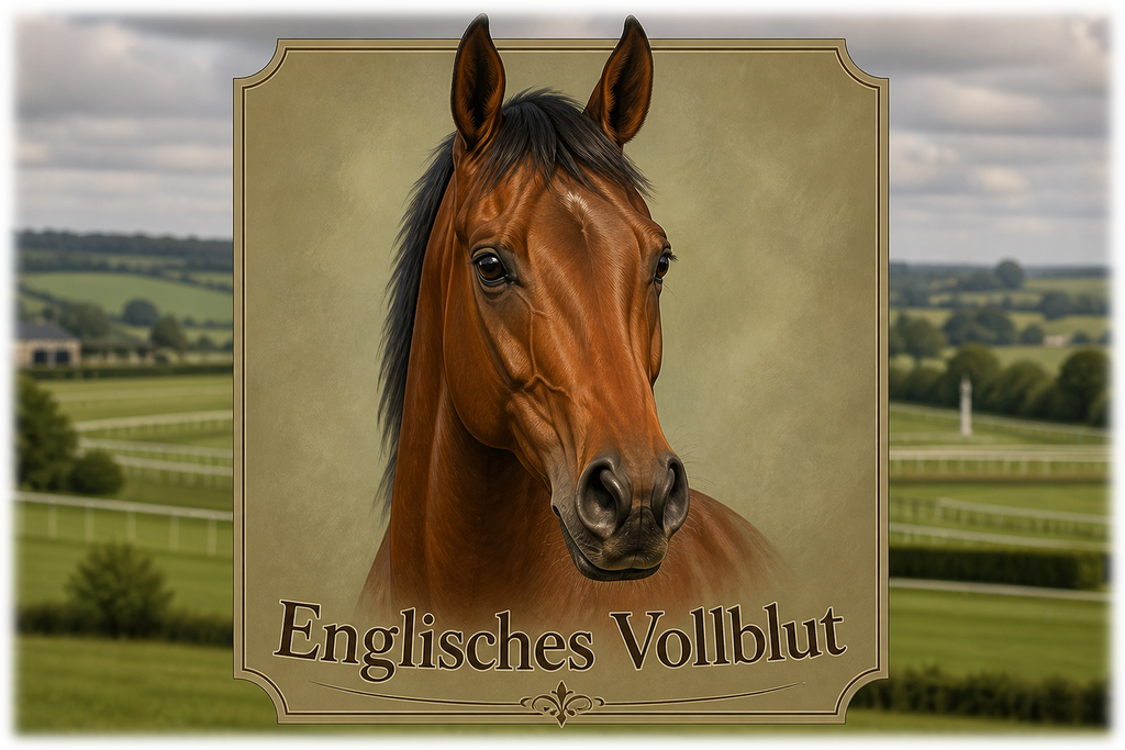 Motiv: Englisches Vollblut – Hoodie – KI-gestaltetes Pferdemotiv