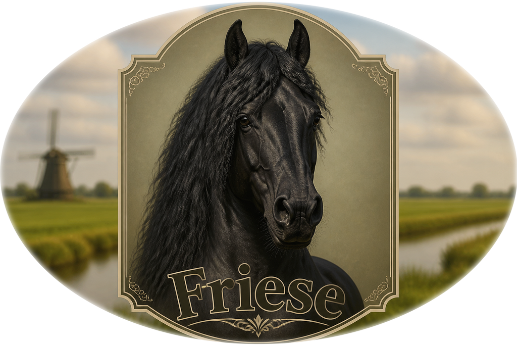 Motiv: Friese – Hoodie – KI-gestaltetes Pferdemotiv