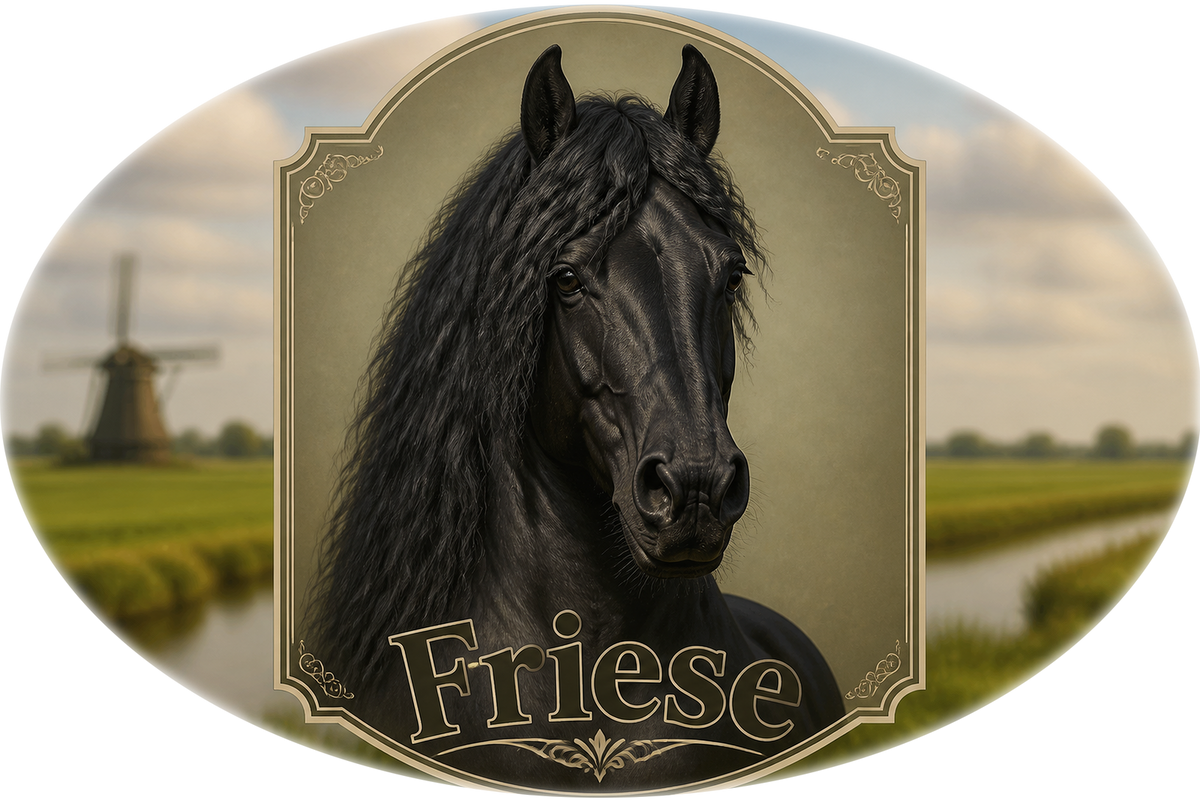 Motiv: Friese – Hoodie – KI-gestaltetes Pferdemotiv