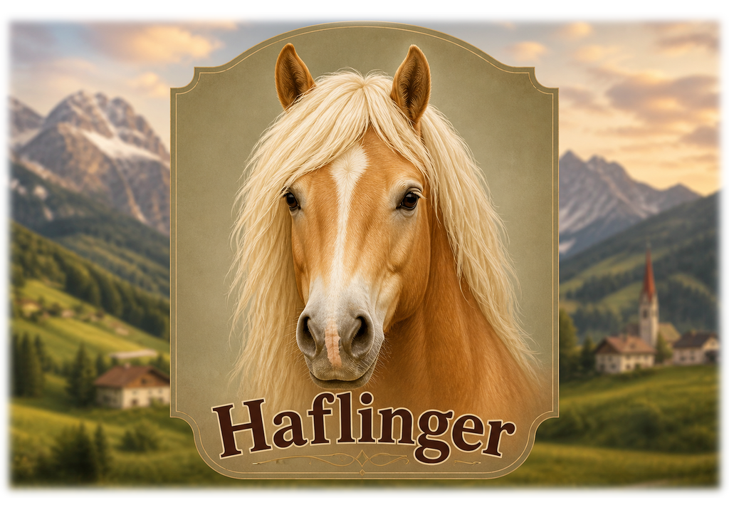Motiv: Haflinger – Crop-Top – KI-gestaltetes Pferdemotiv