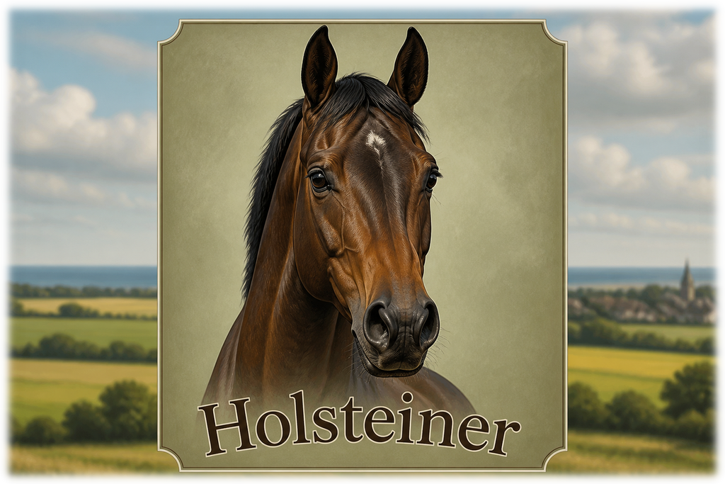 Motiv: Holsteiner – Hoodie – KI-gestaltetes Pferdemotiv