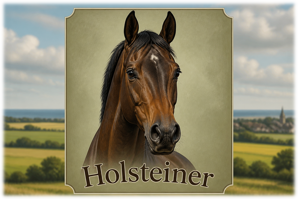 Motiv: Holsteiner – Hoodie – KI-gestaltetes Pferdemotiv