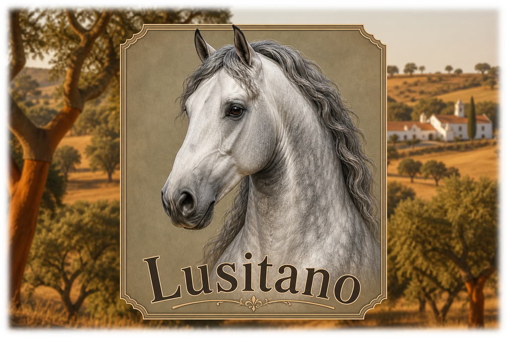Motiv: Lusitano – Hoodie – KI-gestaltetes Pferdemotiv