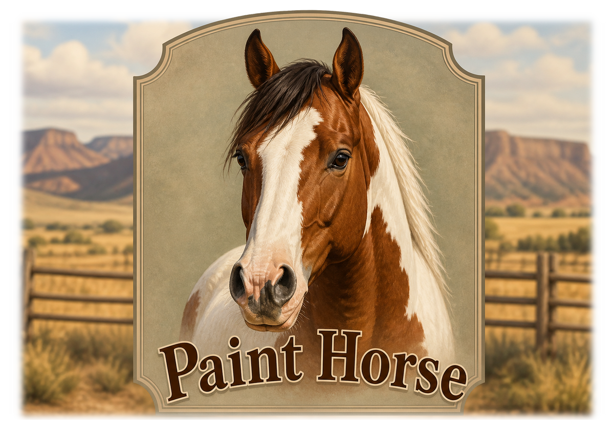 Motiv: Paint Horse – Hoodie – KI-gestaltetes Pferdemotiv