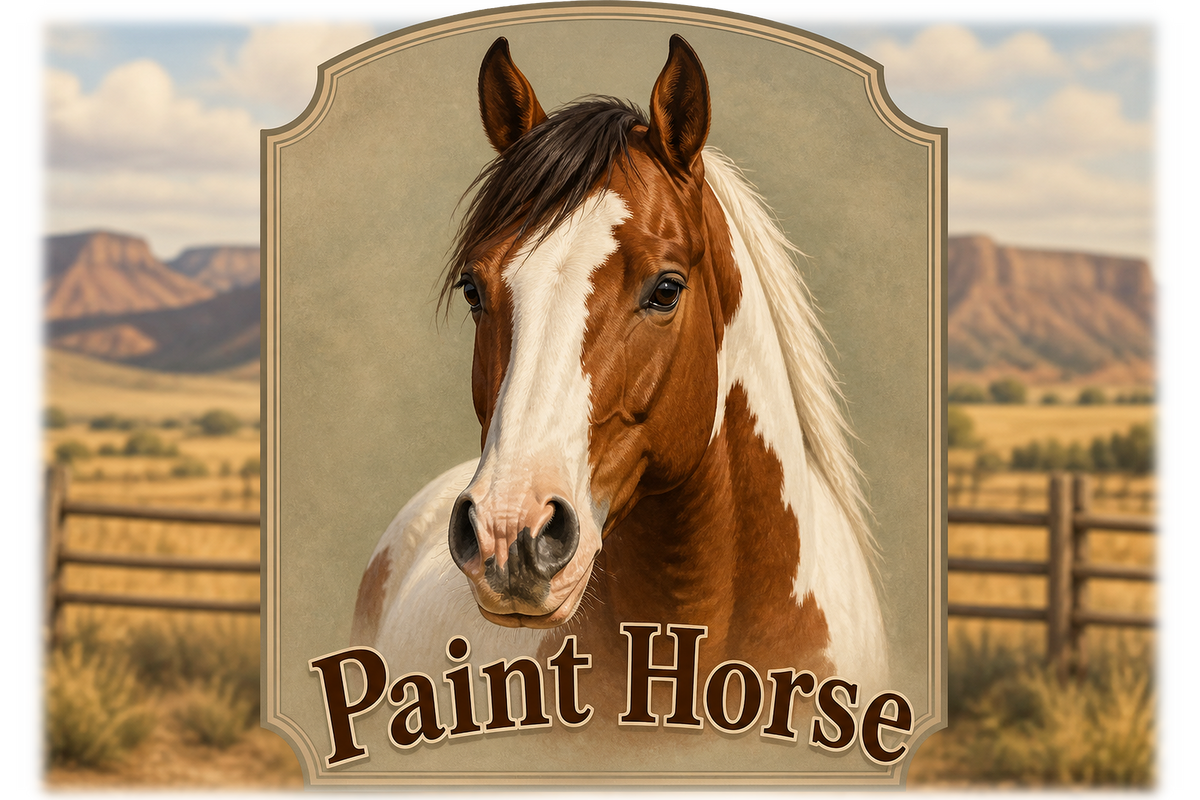 Motiv: Paint Horse – Hoodie – KI-gestaltetes Pferdemotiv