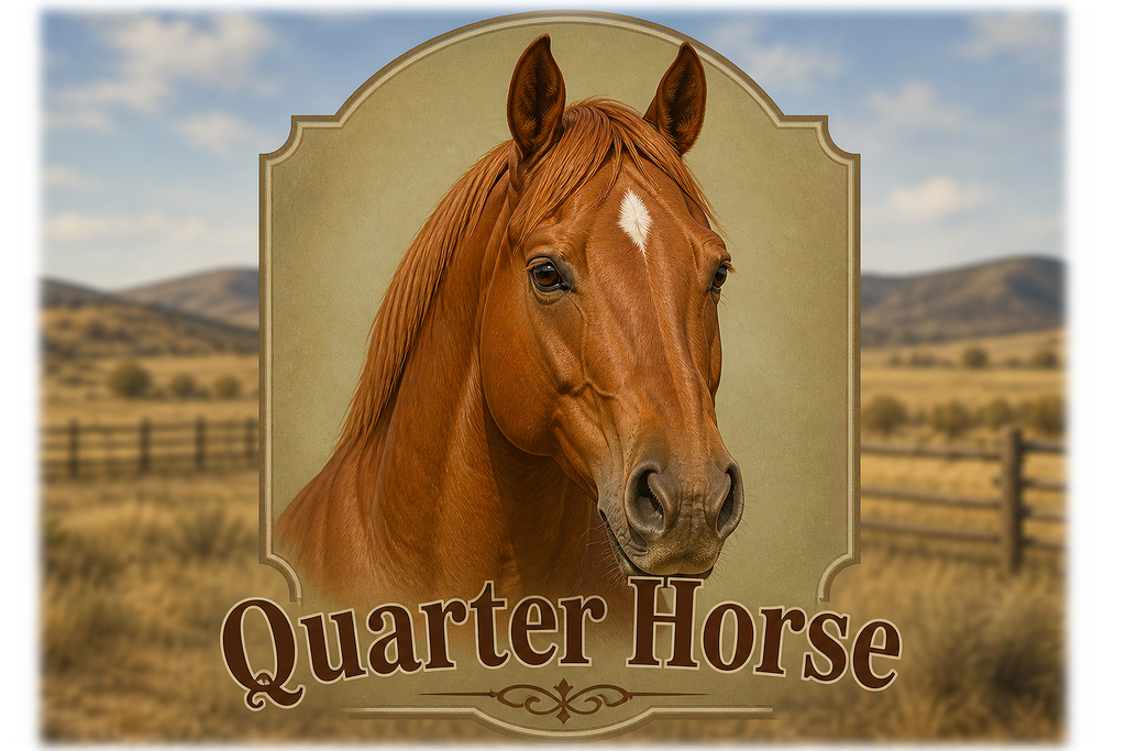 Motiv: Quarter Horse – Hoodie – KI-gestaltetes Pferdemotiv