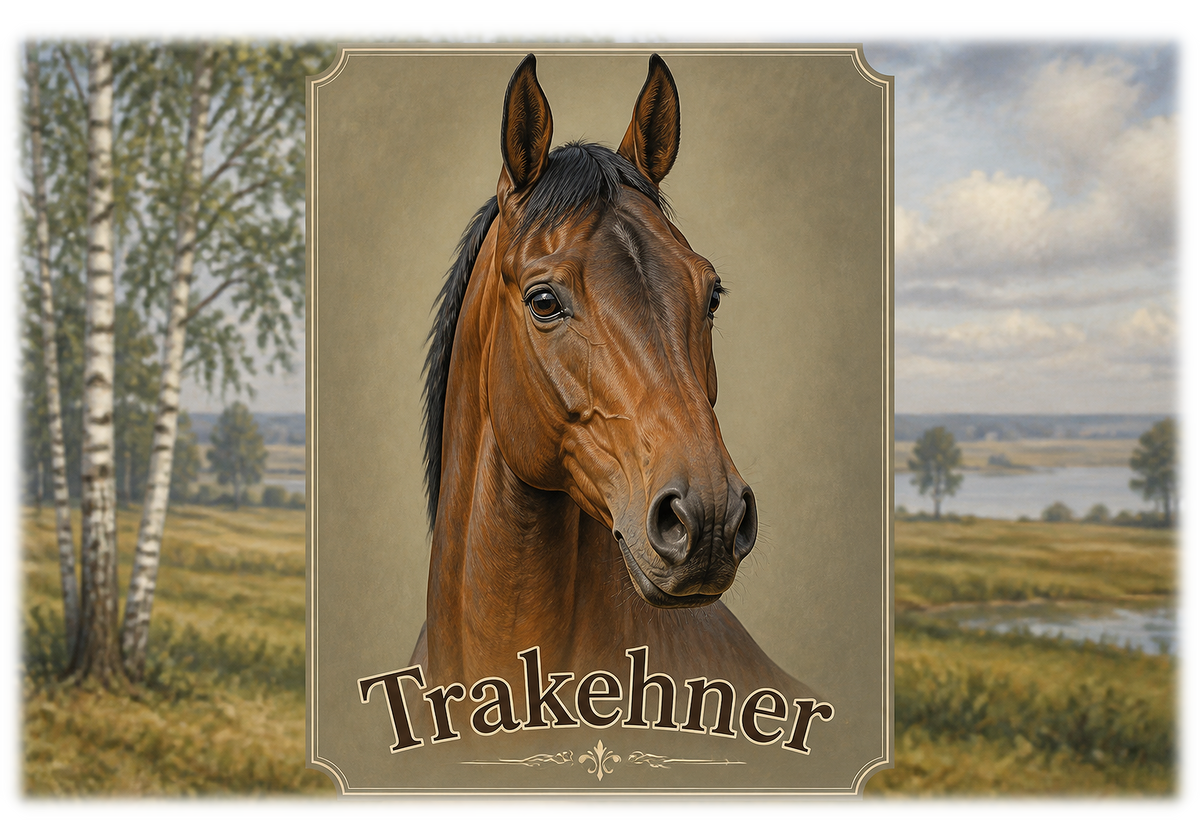 Motiv: Trakehner – Hoodie – KI-gestaltetes Pferdemotiv