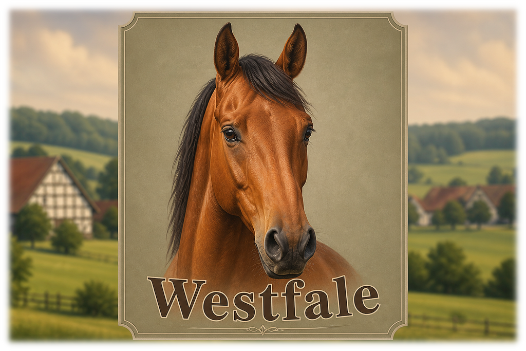 Motiv: Westfale – Hoodie – KI-gestaltetes Pferdemotiv