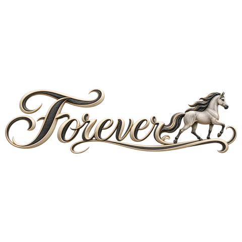 Forever – Schimmel im Trab – Hoodie mit Rückendruck