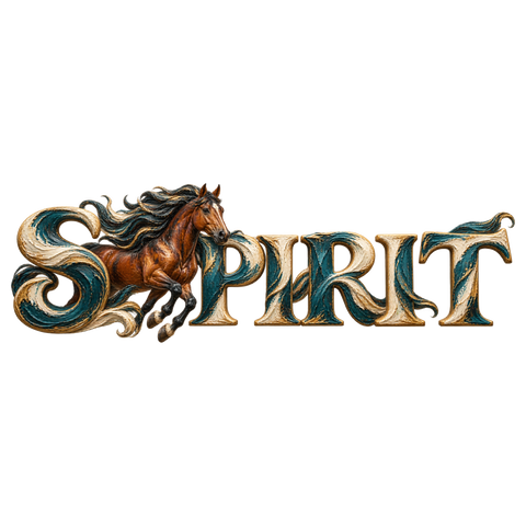 Spirit – Brauner im Galopp – Hoodie mit Rückendruck