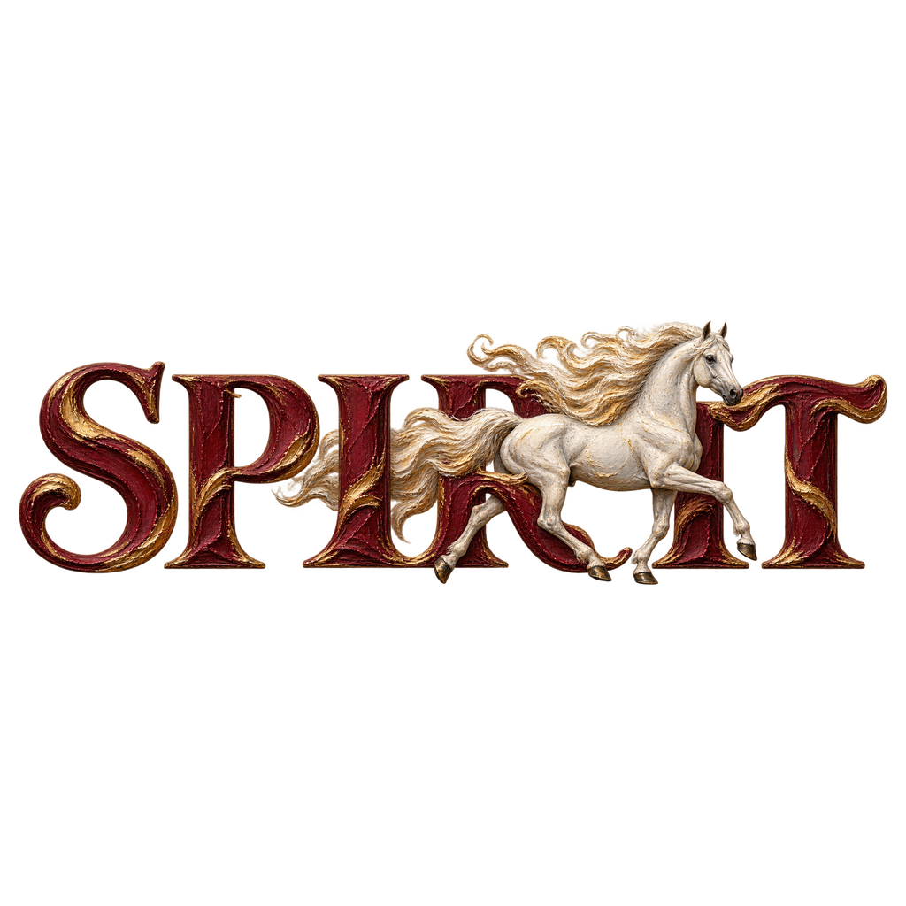 Motiv: Spirit – Schimmel in Weinrot – Tank-Top – KI-gestaltetes Pferdemotiv
