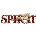 Motiv: Spirit – Schimmel in Weinrot – Hoodie mit Rückendruck – KI-gestaltetes Pferdemotiv