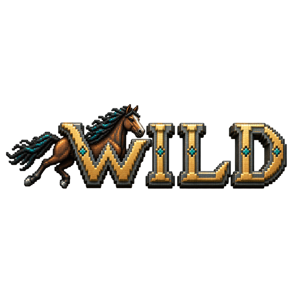 Motiv: Wild – Brauner in Gold – Zip-Hoodie mit Rückendruck – KI-gestaltetes Pferdemotiv