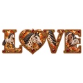 Motiv: Love – Appaloosa im Herbstlaub – Hoodie mit Rückendruck – KI-gestaltetes Pferdemotiv